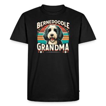 Bernedoodle Chien Mamie - T-shirt Premium bio Homme - noir - Devant - Nico (187cm)