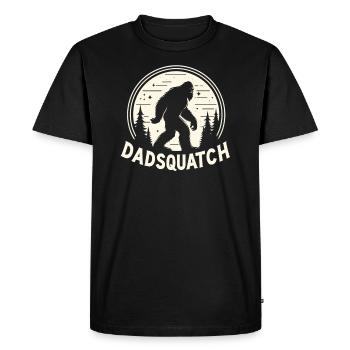 Bigfoot DADSQUATCH Dad Dad Dad Gift - Men's Premium Organic T-Shirt - black - Front - Nico (187cm)