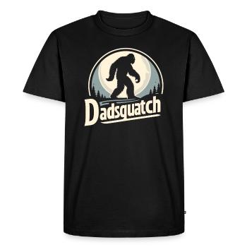 Bigfoot DADSQUATCH Dad Dad Dad Gift - Men's Premium Organic T-Shirt - black - Front - Nico (187cm)