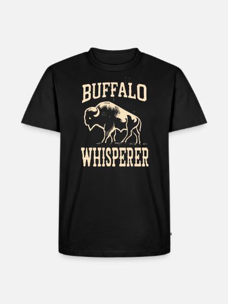 Buffalo Whisperer - Men's Premium Organic T-Shirt - black