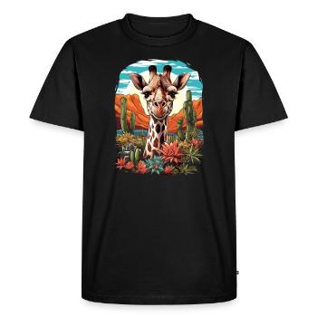 Chameau - T-shirt Premium bio Homme - noir - Devant - Nico (187cm)