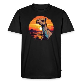 Chameau - T-shirt Premium bio Homme - noir - Devant - Nico (187cm)