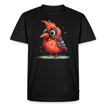 Cardinal Vogel Cardinal Rouge - T-shirt Premium bio Homme - noir - Devant - Nico (187cm)