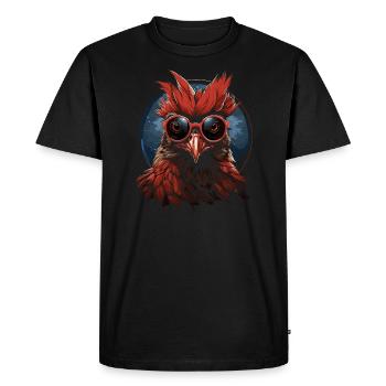 Cardinal Vogel Cardinal Rouge - T-shirt Premium bio Homme - noir - Devant - Nico (187cm)