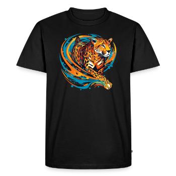 Cheetah Cheetah - Men's Premium Organic T-Shirt - black - Front - Nico (187cm)
