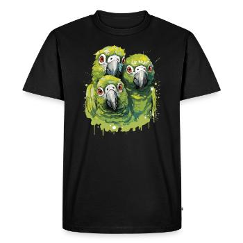 Perruche perruche - T-shirt Premium bio Homme - noir - Devant - Nico (187cm)