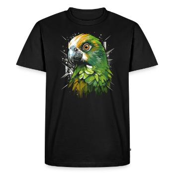 Perruche perruche - T-shirt Premium bio Homme - noir - Devant - Nico (187cm)