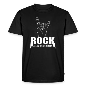 Rocker make some noise rock and roll METAL - Men's Premium Organic T-Shirt - black - Front - Nico (187cm)