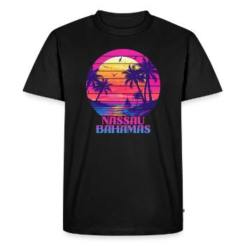 Croisière dans les Caraïbes des îles Bahamas à Nassau - T-shirt Premium bio Homme - noir - Devant - Nico (187cm)