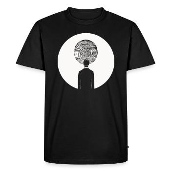 Mystic Spiral - Men's Premium Organic T-Shirt - black - Front - Nico (187cm)