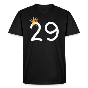 29 - Men's Premium Organic T-Shirt - black - Front - Nico (187cm)