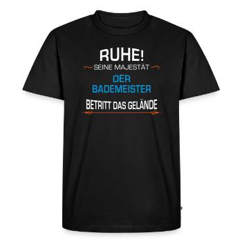 Bathing profession - Men's Premium Organic T-Shirt - black - Front - Nico (187cm)