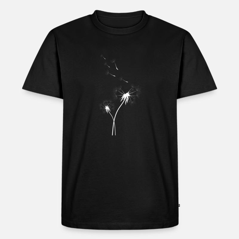 Wildblumen - Männer Premium Bio T-Shirt - Schwarz