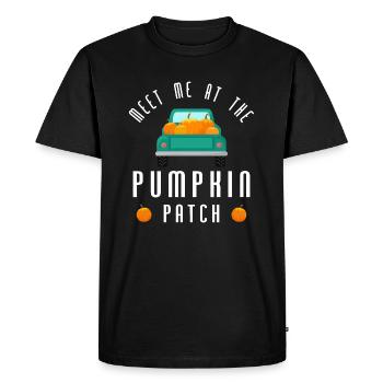 Retrouvez-moi au Pumpkin Patch - T-shirt Premium bio Homme - noir - Devant - Nico (187cm)