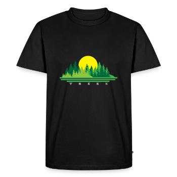 Arbre - T-shirt Premium bio Homme - noir - Devant - Nico (187cm)