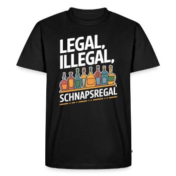 Legal Illegal Liquor Shelf - Men's Premium Organic T-Shirt - black - Front - Nico (187cm)