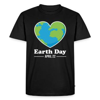 Jour de la Terre 22 avril - T-shirt Premium bio Homme - noir - Devant - Nico (187cm)