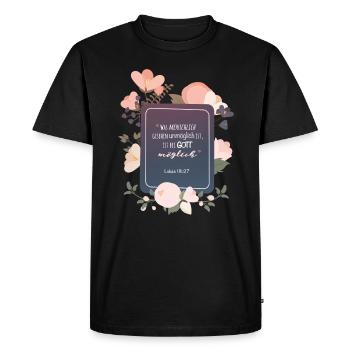 Possible avec Dieu - T-shirt Premium bio Homme - noir - Devant - Nico (187cm)