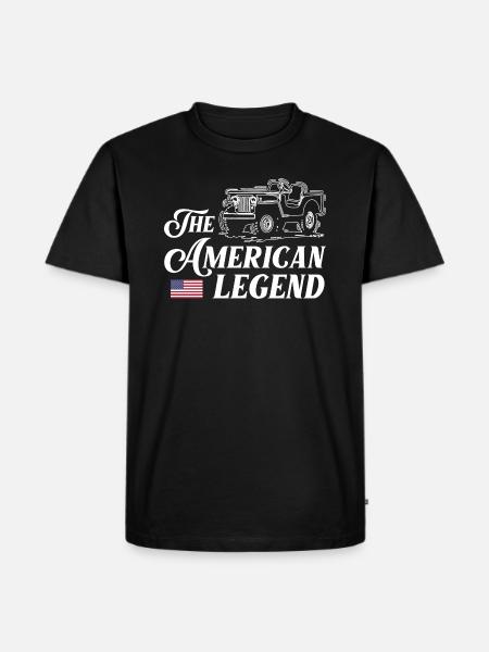 JeepsThe American Legend - Men's Premium Organic T-Shirt - black