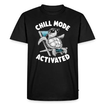 Chill Mode Activated - Men's Premium Organic T-Shirt - black - Front - Nico (187cm)