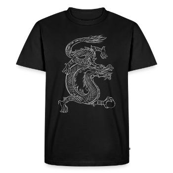 Mystic white coconut dragon! GIFT - Men's Premium Organic T-Shirt - black - Front - Nico (187cm)
