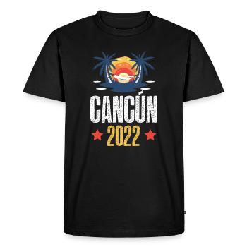 Cancun 2022 - T-shirt Premium bio Homme - noir - Devant - Nico (187cm)