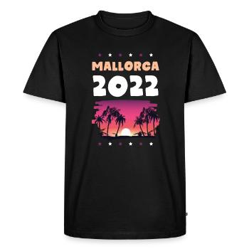 Mallorca 2022 - Men's Premium Organic T-Shirt - black - Front - Nico (187cm)