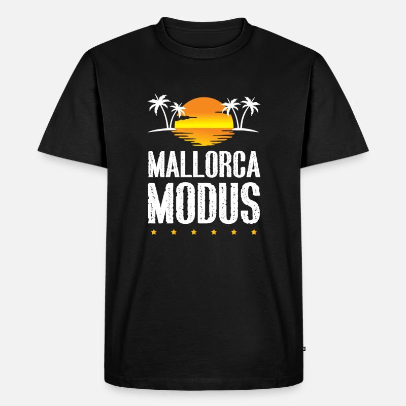 Mallorca Modus - Männer Premium Bio T-Shirt - Schwarz