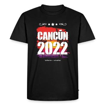 Cancun 2022 - T-shirt Premium bio Homme - noir - Devant - Nico (187cm)