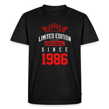 Édition limitée 1986 - T-shirt Premium bio Homme - noir - Devant - Nico (187cm)