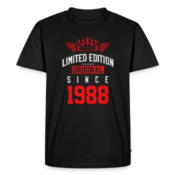 Édition limitée 1988 - T-shirt Premium bio Homme - noir - Devant - Nico (187cm)
