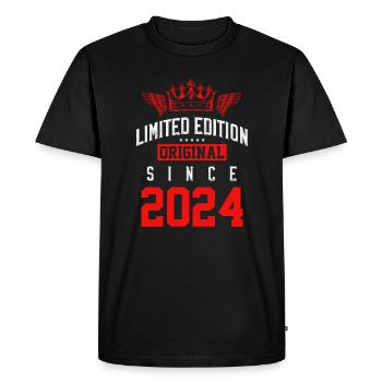 Édition limitée 2024 - T-shirt Premium bio Homme - noir - Devant - Nico (187cm)