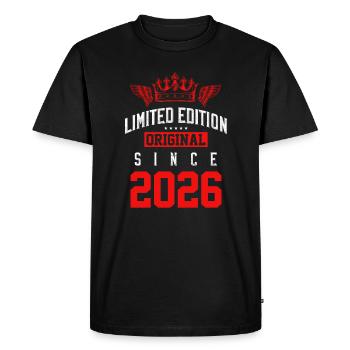 Édition limitée 2026 - T-shirt Premium bio Homme - noir - Devant - Nico (187cm)