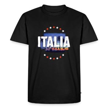Italia - T-shirt Premium bio Homme - noir - Devant - Nico (187cm)
