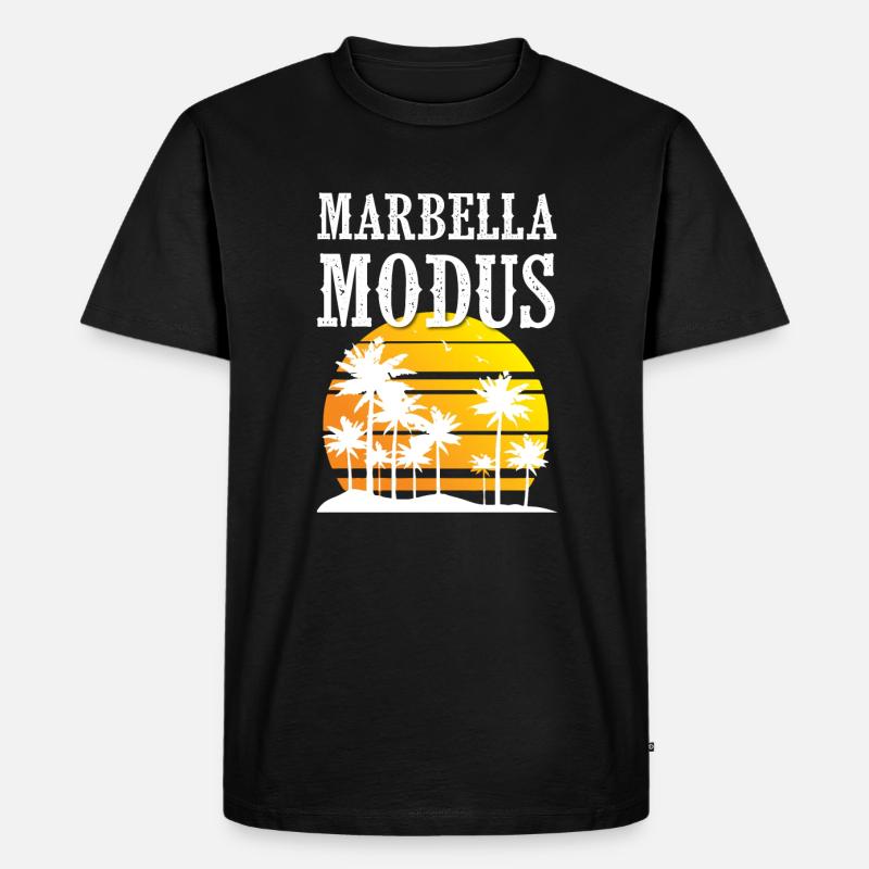 Marbella Modus - Männer Premium Bio T-Shirt - Schwarz