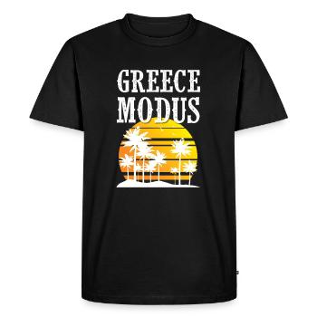 Greece Mode - Men's Premium Organic T-Shirt - black - Front - Nico (187cm)