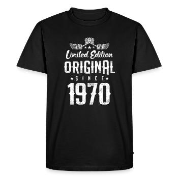 Édition limitée 1970 - T-shirt Premium bio Homme - noir - Devant - Nico (187cm)