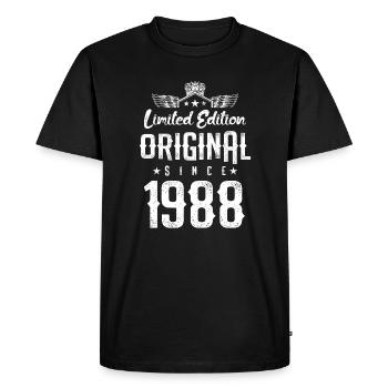 Édition limitée 1988 - T-shirt Premium bio Homme - noir - Devant - Nico (187cm)