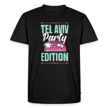 Tel Aviv Party Edition - T-shirt Premium bio Homme - noir - Devant - Nico (187cm)