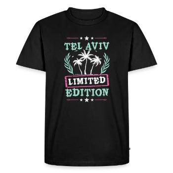 Tel Aviv Édition Limitée - T-shirt Premium bio Homme - noir - Devant - Nico (187cm)