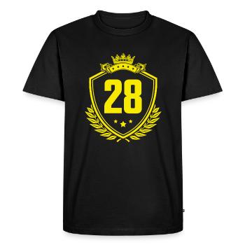 28 Nombre d’armoiries - T-shirt Premium bio Homme - noir - Devant - Nico (187cm)