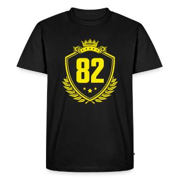 82 Nombre d’armoiries - T-shirt Premium bio Homme - noir - Devant - Nico (187cm)