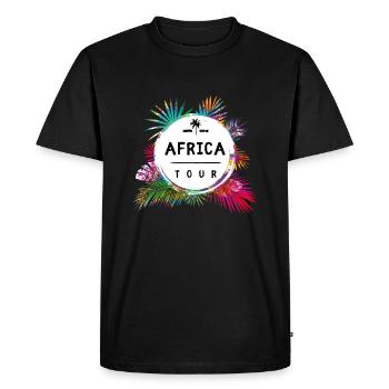 Africa Tour Coloré - T-shirt Premium bio Homme - noir - Devant - Nico (187cm)