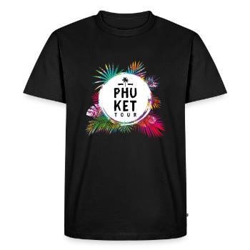 Phuket Tour Colorful - Men's Premium Organic T-Shirt - black - Front - Nico (187cm)
