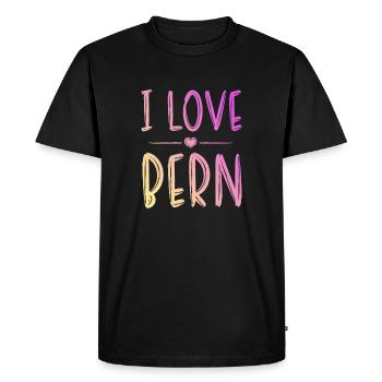 I Love Bern - Men's Premium Organic T-Shirt - black - Front - Nico (187cm)