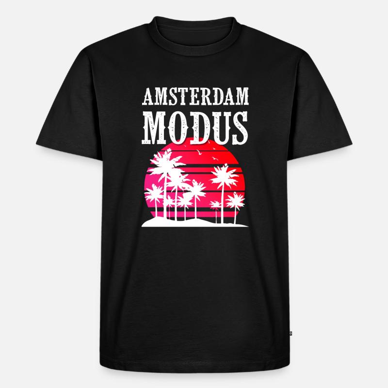 Amsterdam Modus - Männer Premium Bio T-Shirt - Schwarz