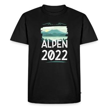 Alpes 2022 - T-shirt Premium bio Homme - noir - Devant - Nico (187cm)