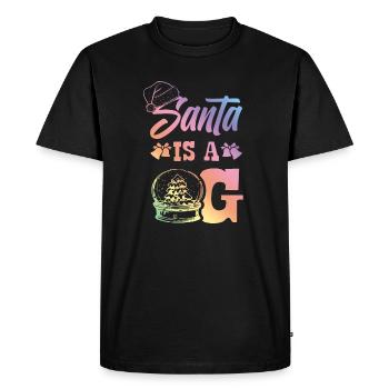Le Père Noël est un OG - T-shirt Premium bio Homme - noir - Devant - Nico (187cm)