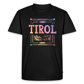 Tyrol Austria - Men's Premium Organic T-Shirt - black - Front - Nico (187cm)