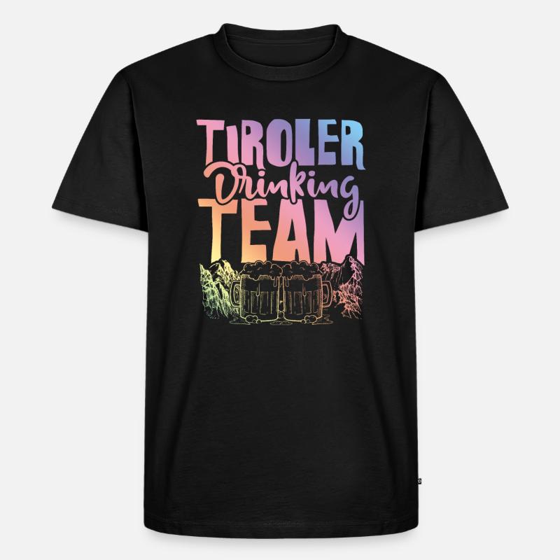Tiroler Drinking Team - Männer Premium Bio T-Shirt - Schwarz